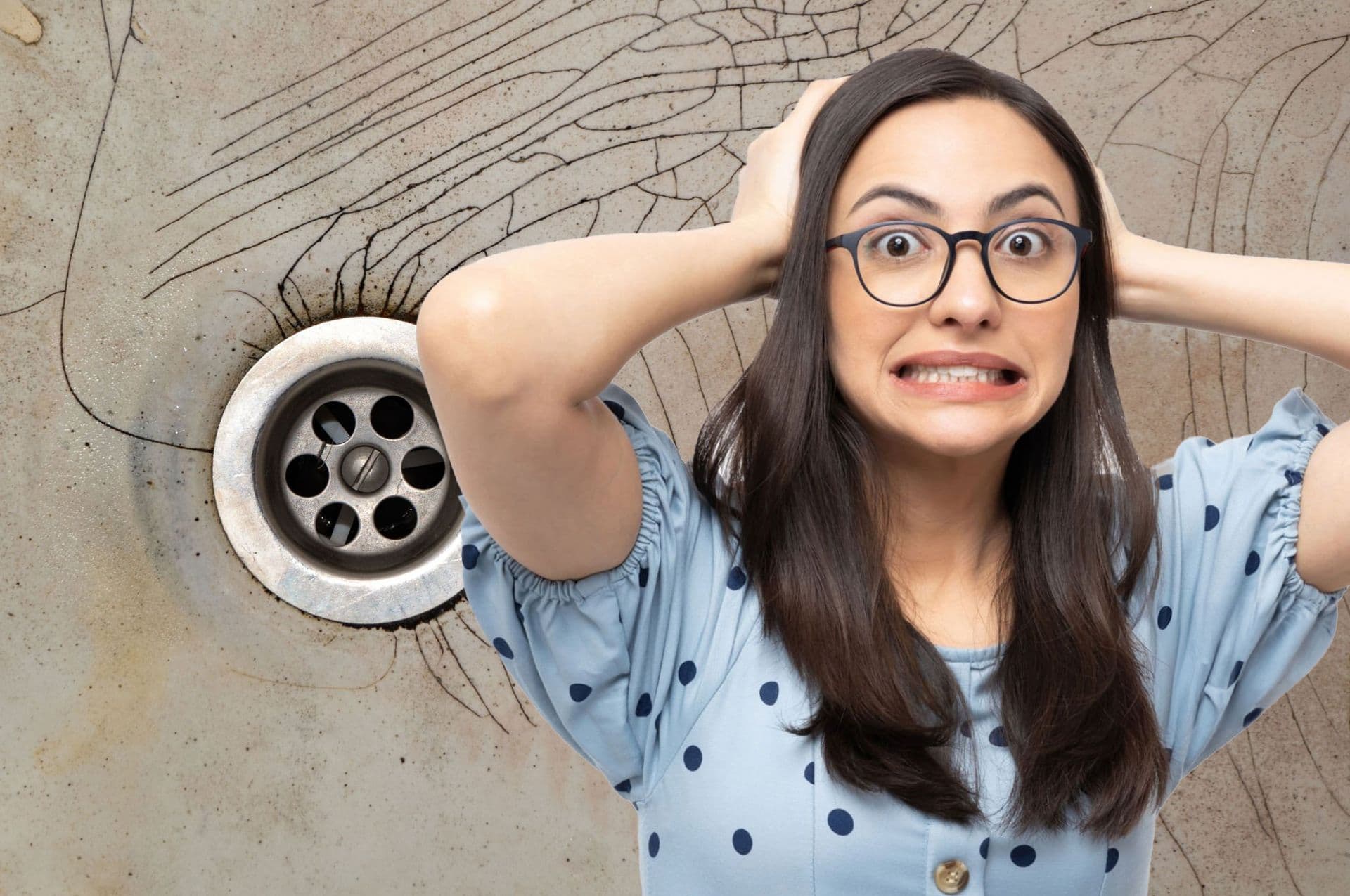 Woman upset about cracked tub